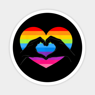 Heart Love Hands  Style LGBT Gay Pride Magnet